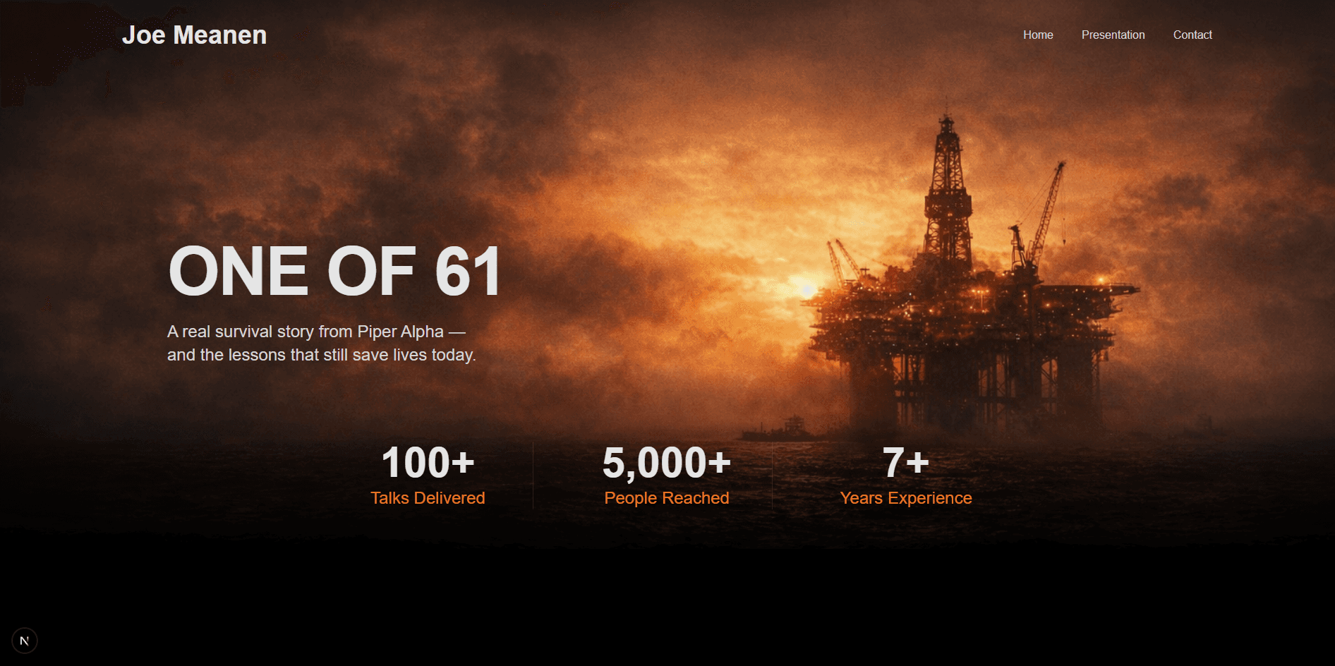 One of 61 speaker website project by FM Digital